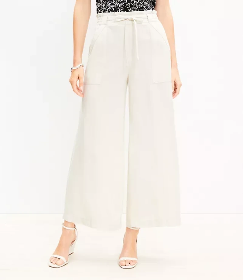 Tall Breezy Wide Leg Pants Linen Blend