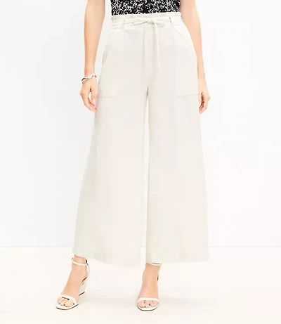 Tall Breezy Wide Leg Pants Linen Blend