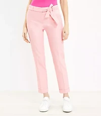 Tall Devin Tie Waist Slim Pants in Twill