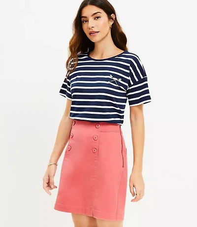 Petite Twill Sailor Skirt