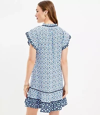 Petite Floral Flutter Swing Dress