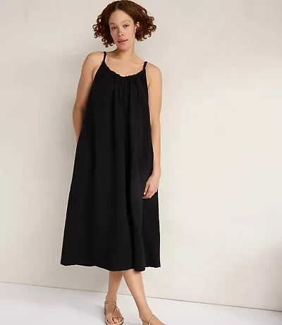 Haven Well Within Textured Cotton Gauze Flowy Midi Dress