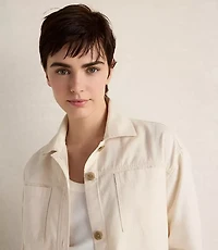 Haven Well Within Cotton Ecru Denim Boxy Jacket