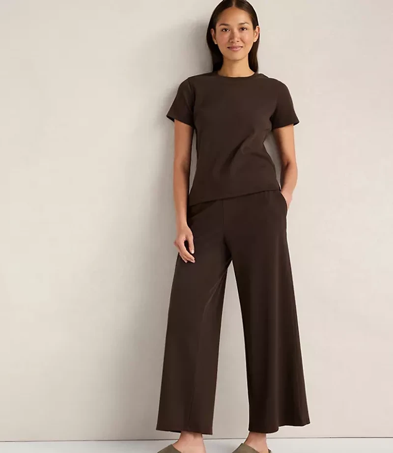 Haven Well Within Organic Cotton Rib Knit Wide Leg Pants