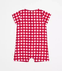 LOFT x Mon Coeur Linen Gingham Romper