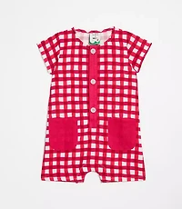 LOFT x Mon Coeur Linen Gingham Romper