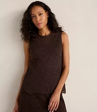 Haven Well Within Cotton Crochet Scalloped Tank