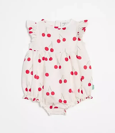 LOFT x Mon Coeur Linen Cherry Romper