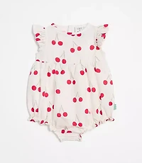 LOFT x Mon Coeur Linen Cherry Romper