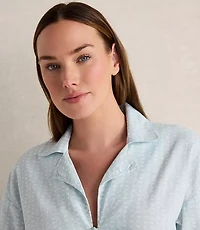 Haven Well Within Cotton Linen Faded Dot Pajama Top