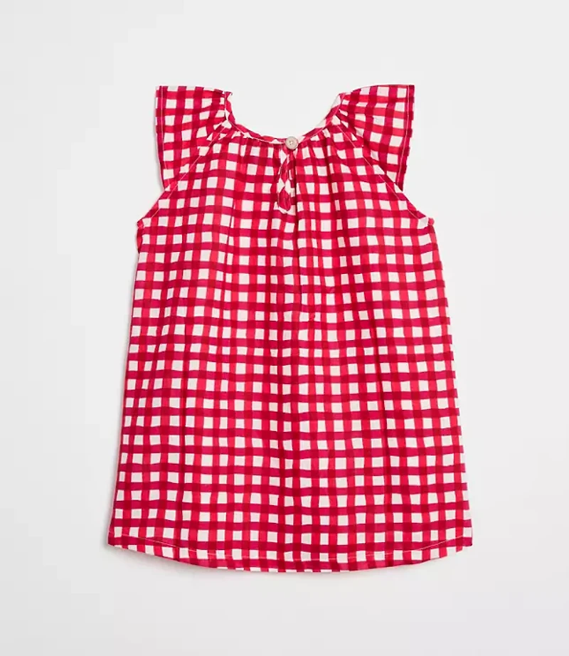LOFT x Mon Coeur Linen Gingham Dress