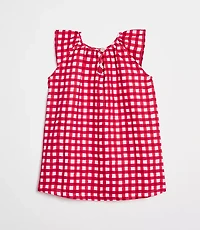 LOFT x Mon Coeur Linen Gingham Dress