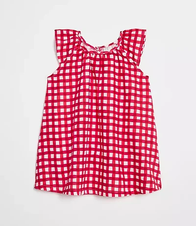 LOFT x Mon Coeur Linen Gingham Dress