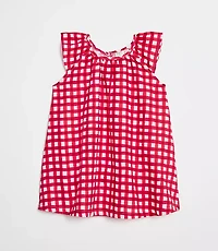 LOFT x Mon Coeur Linen Gingham Dress