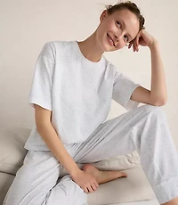 Haven Well Within Organic Cotton Jersey Rippled Sand Pajama Tee