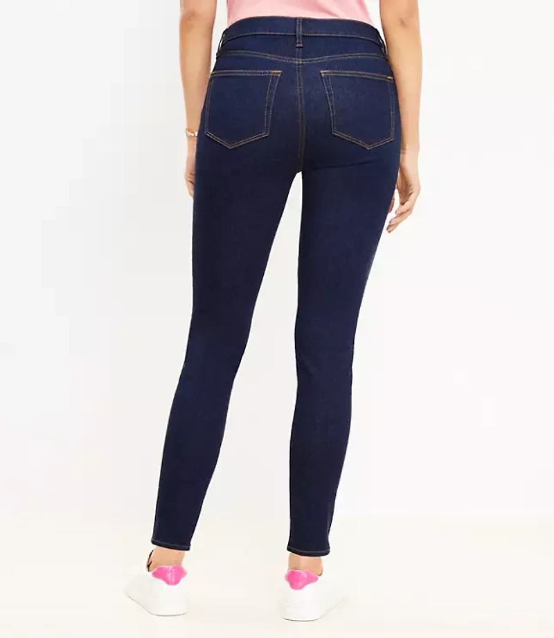 Tall Curvy Mid Rise Skinny Jeans Dark Rinse