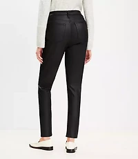 Curvy Coated High Rise Skinny Jeans Black