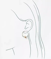 Mixed Metal Knot Hoop Earrings