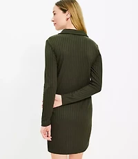 Petite Ribbed Mini Shirtdress