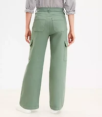 Curvy High Rise Wide Leg Utility Jeans Mountain Rosemary