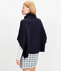 Button Turtleneck Poncho