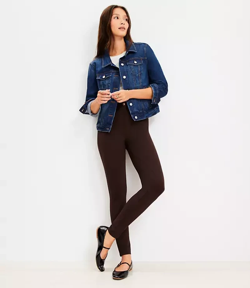 Petite Seamed Ponte Leggings