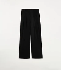 Petite LOFT Versa Seasonless Stretch Double Pleat Wide Leg Pant