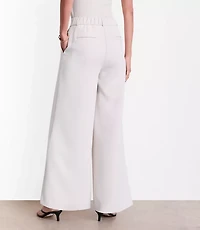 Petite LOFT Versa Crepe Drape Palazzo Pant