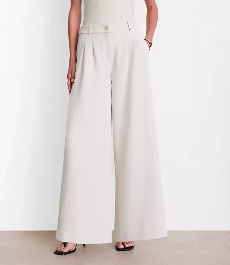 LOFT Versa Crepe Drape Palazzo Pant