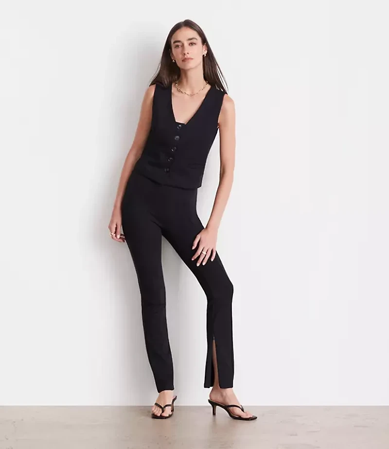 LOFT Versa Ponte Deluxe Split Hem Slim Pants