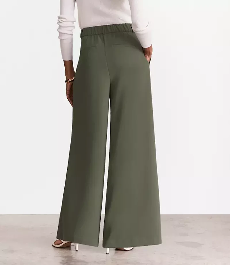 LOFT Versa Crepe Drape Palazzo Pant