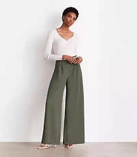 LOFT Versa Crepe Drape Palazzo Pant