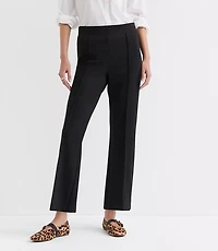 Pintucked Kick Crop Pants Ponte