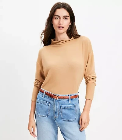 Jersey Mock Neck Top