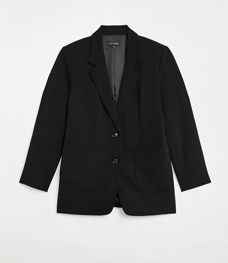 LOFT Versa Crepe Drape Oversized Blazer