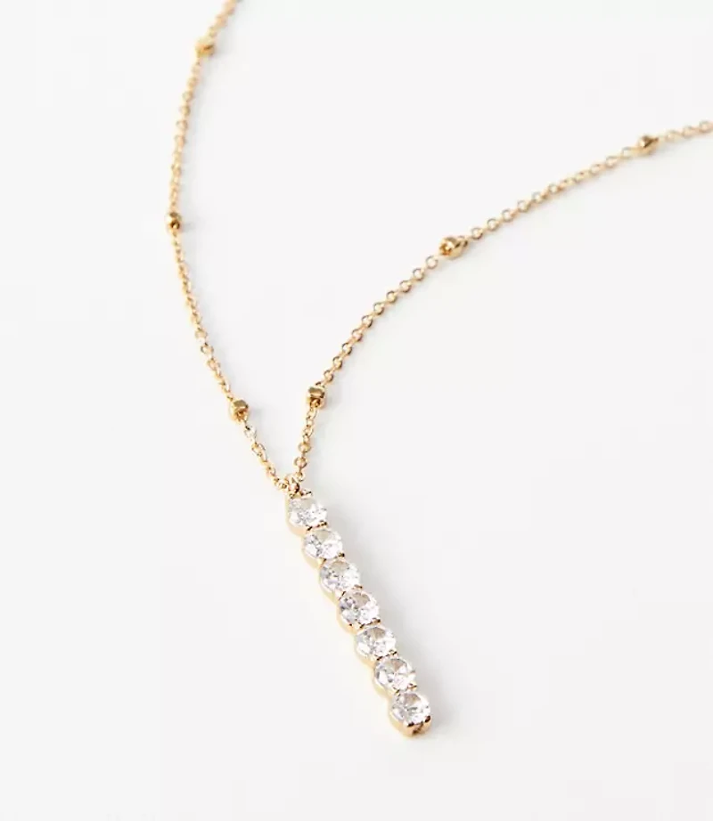 Demi Fine Sparkle Vertical Bar Necklace