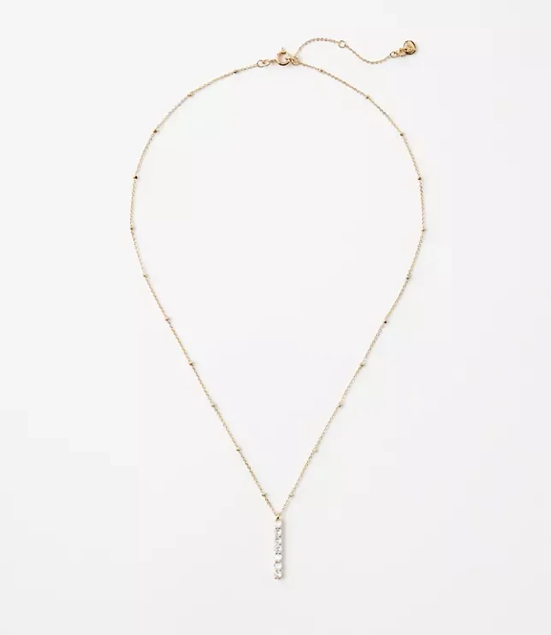 Demi Fine Sparkle Vertical Bar Necklace