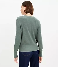 Shoulder Button Wedge Sweater