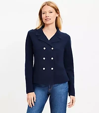Double Breasted Sweater Blazer