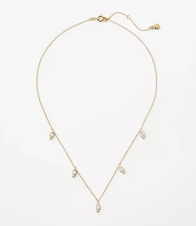 Demi Fine Sparkle Scattered Drop Necklace