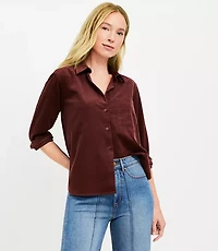 Corduroy Everyday Relaxed Pocket Tunic Shirt