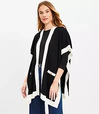 Colorblock Button Pocket Wrap