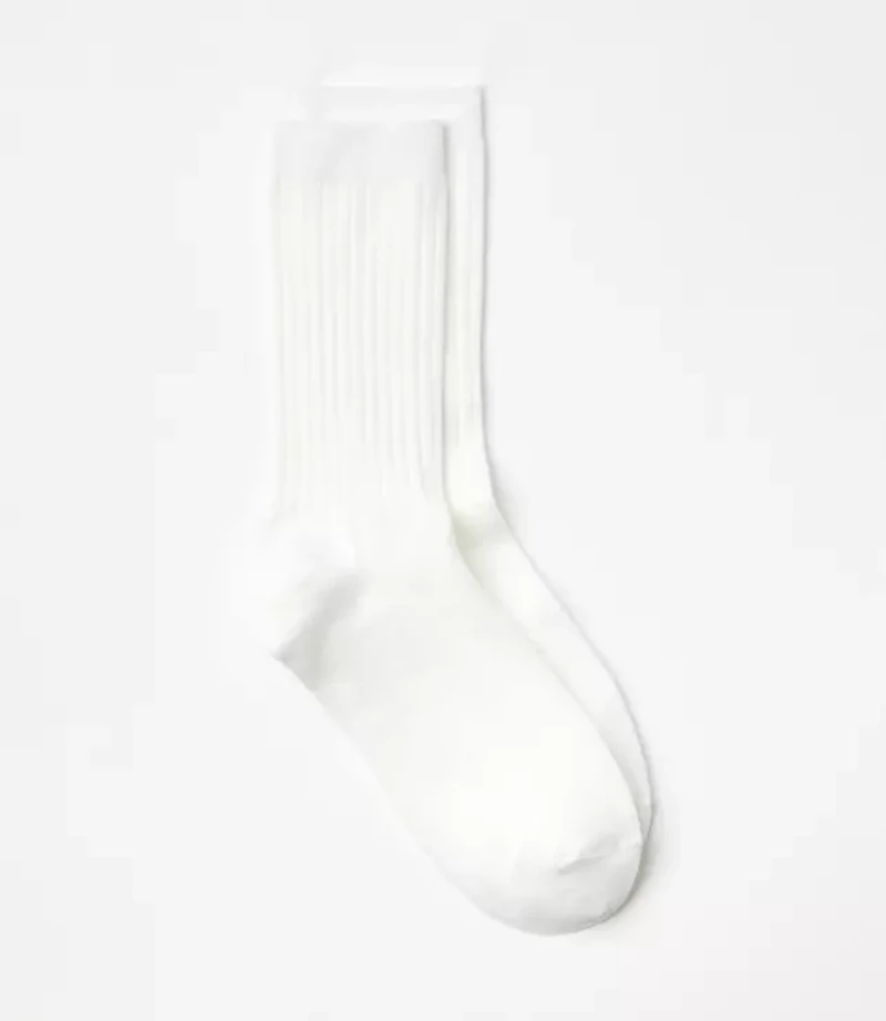 Ribbed Crew Socks