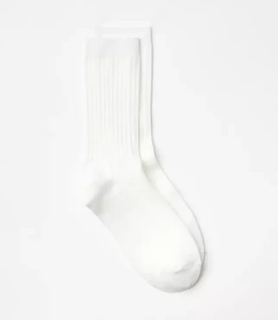 Ribbed Crew Socks