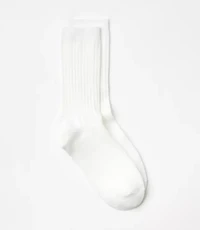 Ribbed Crew Socks