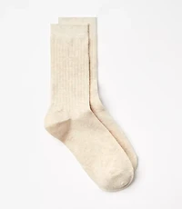 Ribbed Crew Socks