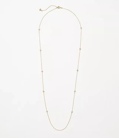 Demi Fine Sparkle Dot Station Necklace