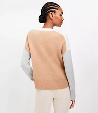 Colorblock Relaxed Cashmere Sweater