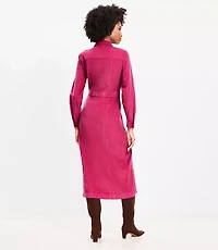 Corduroy Midi Pocket Shirtdress