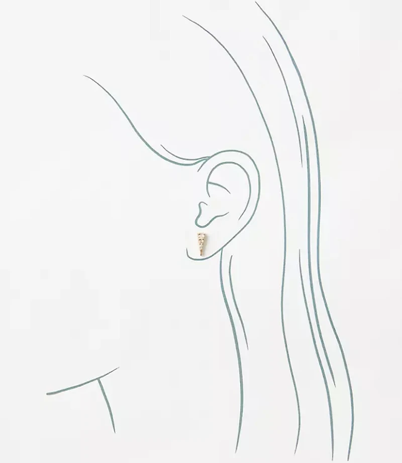 Demi Fine Mini Sparkle Triangle Stud Earrings